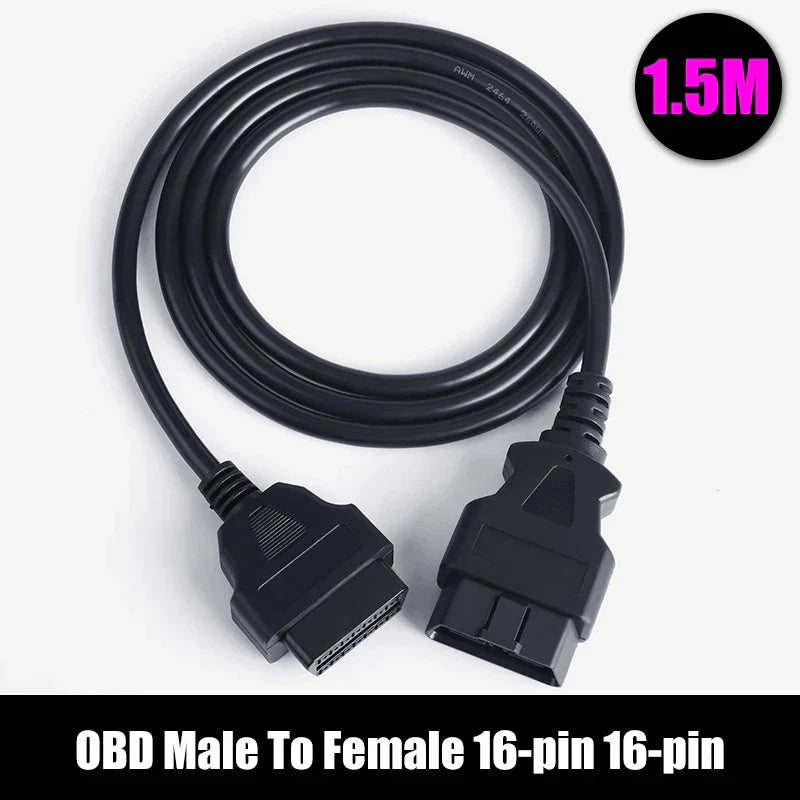 Car OBD Extension Cord Male To Female 16