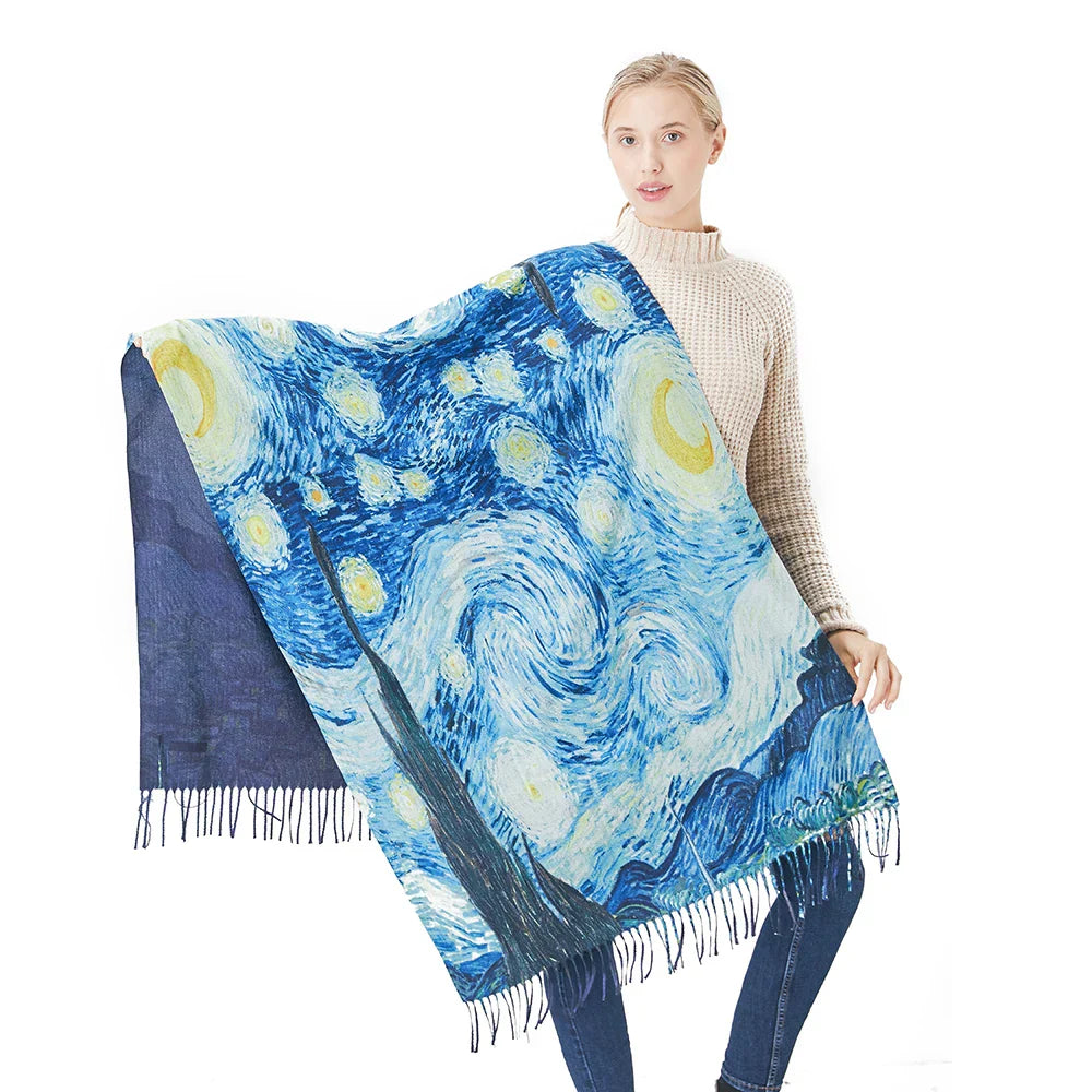 New Cashmere Scarf Women Digital Printing Pashmina Shawl