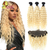 Facebeauty 1B 613 Blonde Ombre Remy Weft Brazilian