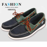 Men's Casual Genuine Leather Docksides Deck Lace Up Moccain Boat Shoes Loafers For Men Driving Fashion Women Shoes Wine Red