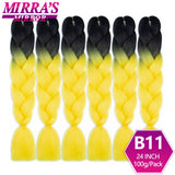 6 Bundle Braiding Hair 24 Inch Synthetic Jumbo