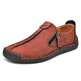 Handmade Leather Men Shoes Casual Slip on Loafers
