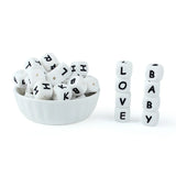 Keep&Grow 100Pcs 12MM Silicone Letter Beads BPA Free