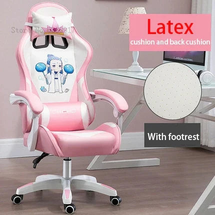 WCG Cute Girl Pink Computer Chair Home Office