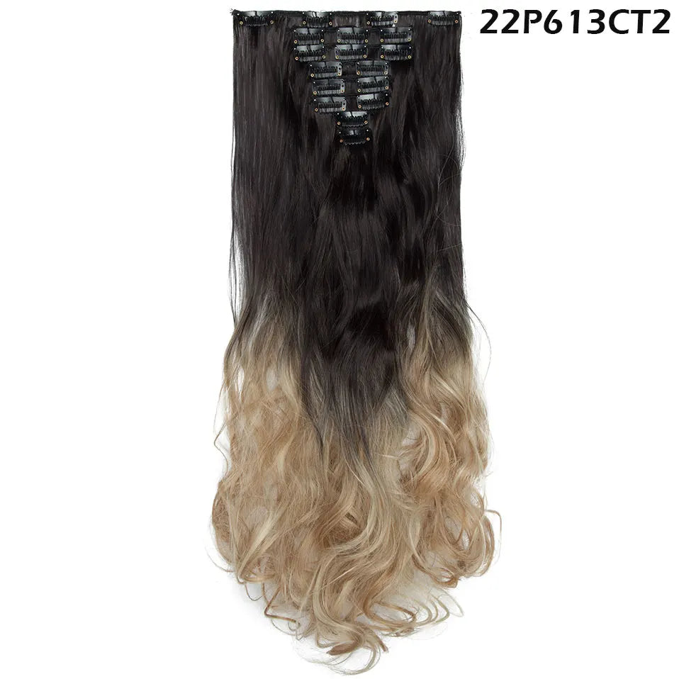 S-noilite Synthetic 24inch 140g 8PCS/set Clip In On
