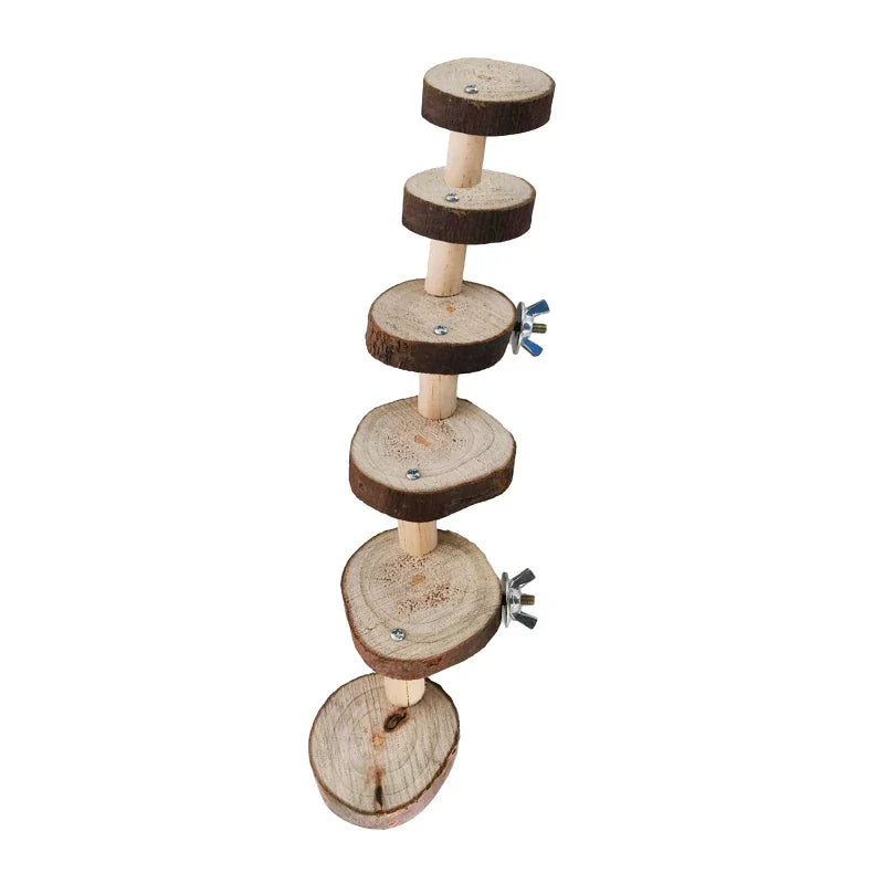Hamster Wooden Ladder Toy Climbing Stairs Birds Parrot