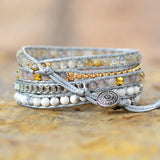 Premium New Wrap Bracelet W/ Natural Stones Cozy