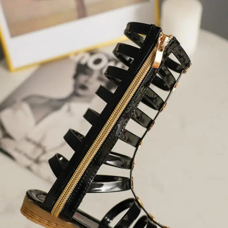 New Summer Child Sandals Roman Boots High-top Girls