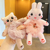 2pcs Plush Animal Scrunchie Set Elastic Hair tie