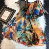 White Silk Scarf Women Scarves Bufandas Summer Beach