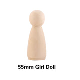 Wooden Doll Peg Baby Teether DIY Color Painting