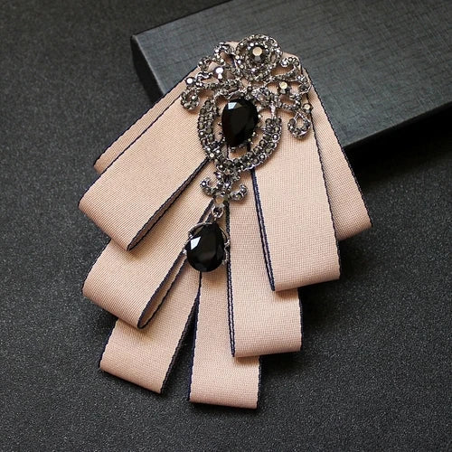 High Quality Korean Fashion New Crystal Bow Tie