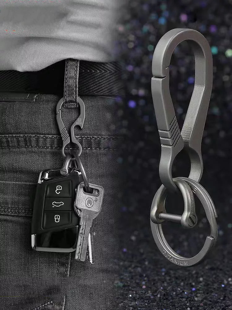 HighEnd Titanium Keychain Luxury Men Car Key Chain