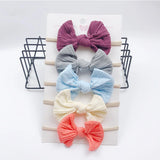 5pcs/Set Bowknot Elastic Hairband Baby Princess Christmas Day