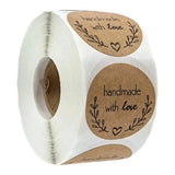 100500pcs Vintage Kraft Paper Stickers Scrapbook Gift Stationery