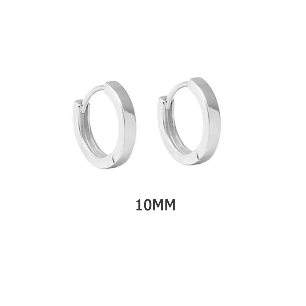 ANDYWEN 925 Sterling Silver Gold Plain 5mm 6mm