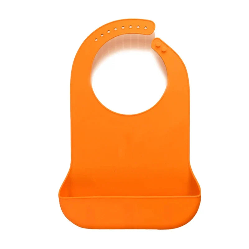 1 Pc Waterproof Adult Mealtime Anti-oil Silicone Bib