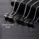 dumbbel necklace male Couple necklace pendant stainless steel
