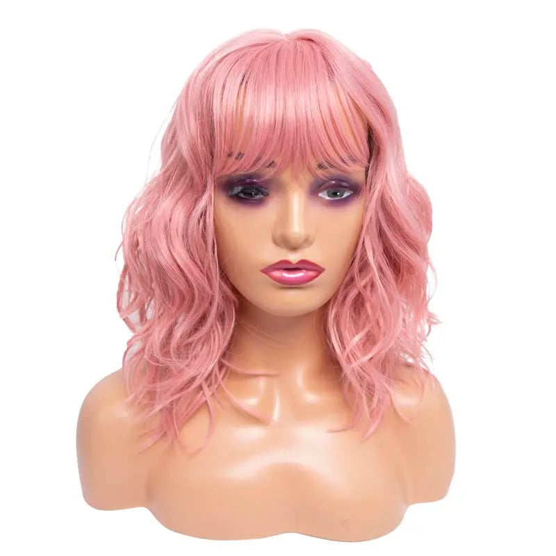 Amir Brown Wigs Synthetic Natural Wavy Wigs for