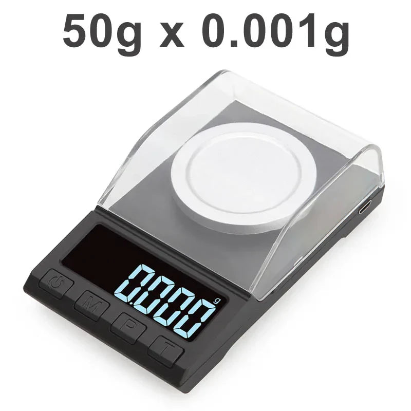 0.001g Precision Electronic Scales 100g/50g/20g Digital Weighing Gem