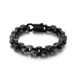 10MM Black S Gold Color Stainless Steel Checkered