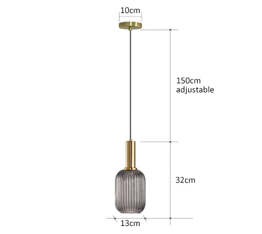 Retro restaurant colorfull glass pendant lights Creative living