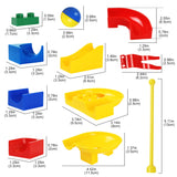 65pcs/set Marble Race Run Block Compatible Duploed Building
