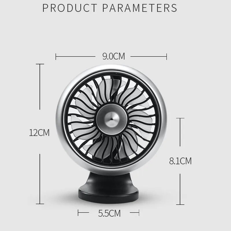 Summer Car USB Fan 3 Gear Wind Adjustment