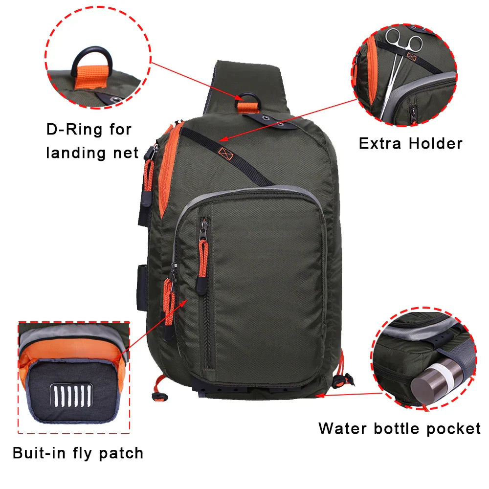 Fly Fishing Sling Pack Fishing Crossbody Sling Tackle