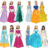 3 Sets Fairy Tale Classic Princess Doll Dresses