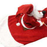 Fun Pet Dog Christmas clothes Santa Claus riding