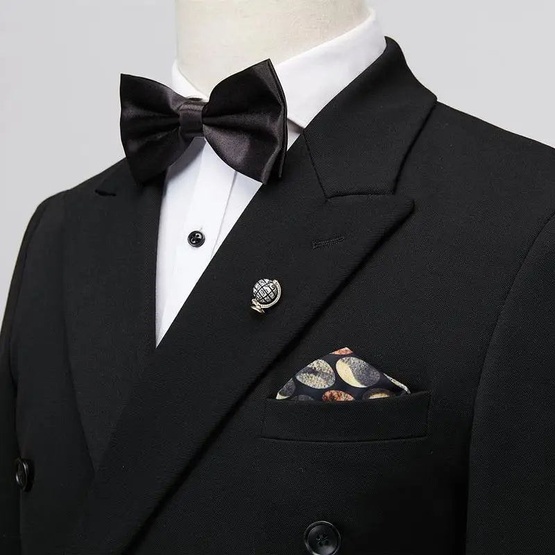 Mens Double Breasted Suits Terno Masculino Slim Fit