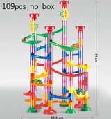 DIY Construction Marble Run Race Track Building Blocks