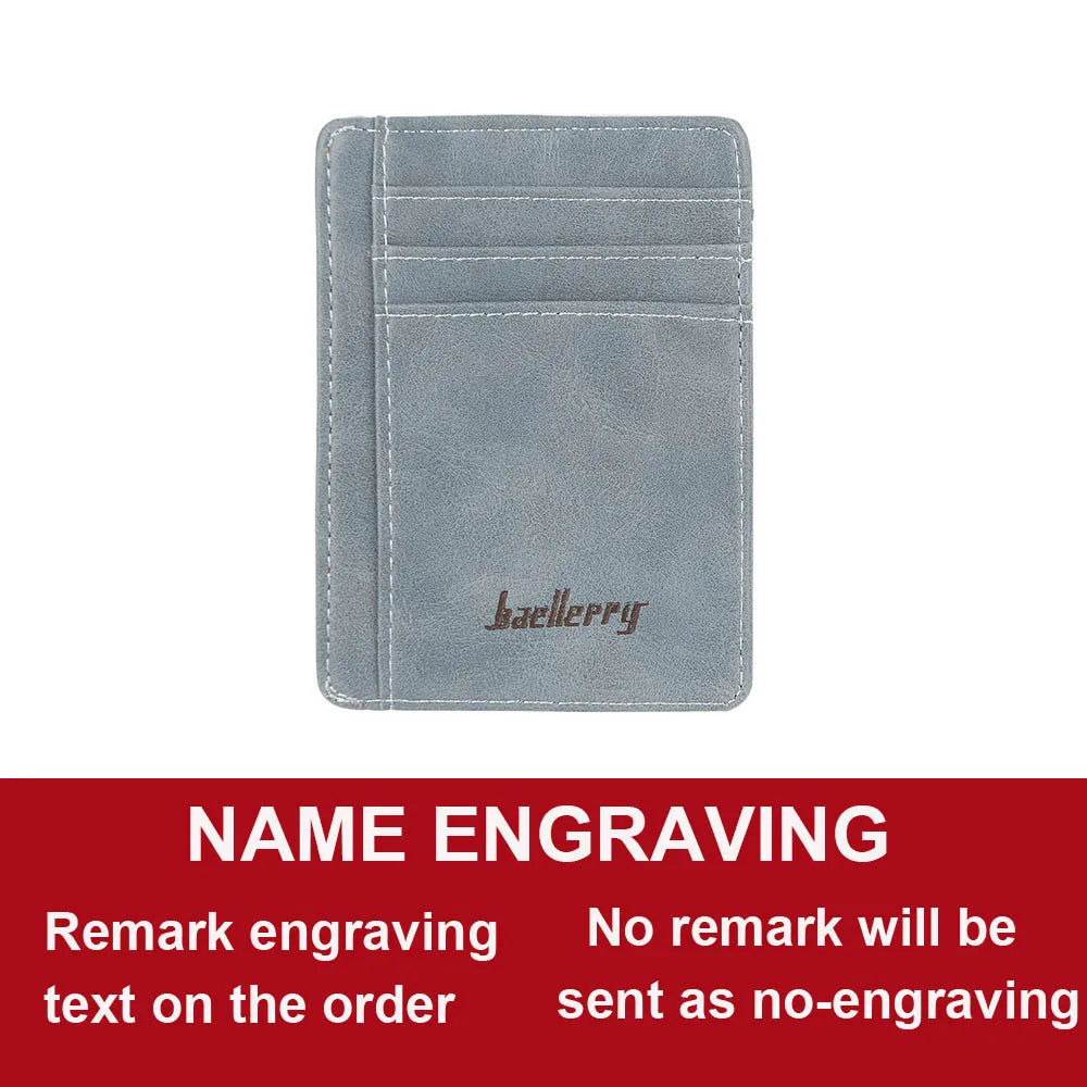 2022 Mini Men's Card Wallet – Customized PU Leather Holder