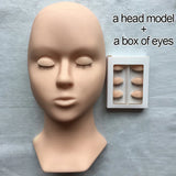 Mannequin Head for Eyelashes Handmade Practice Silicone Lash