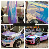 Holographic Rainbow Chrome Car Motorcycle Wrap Film Sticker - 20/30/50CM x 1.35M