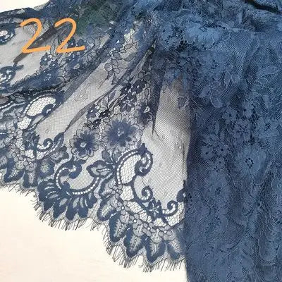 3m/lot Width 40cm Eyelash Lace Trim Purple Green
