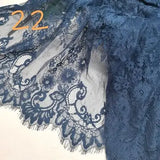 3m/lot Width 40cm Eyelash Lace Trim Purple Green