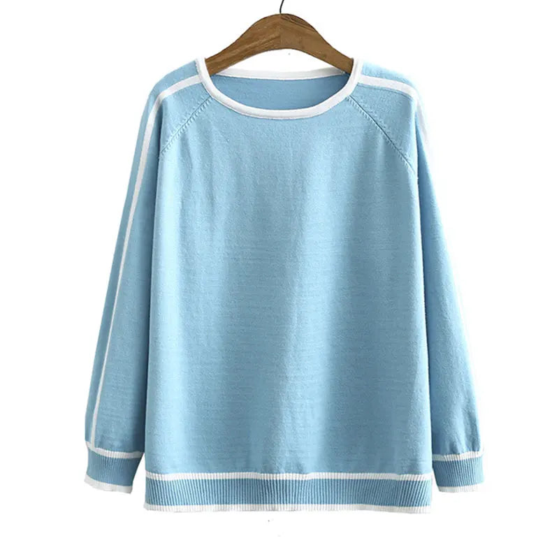 Womens Sweaters Plus Size Fashion Autumn Jumper Striped