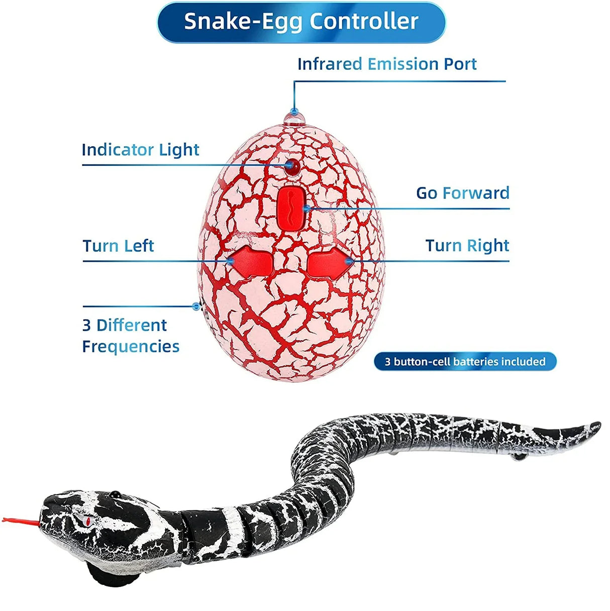 Realistic Remote Control Snake RC Animal Scary Toy