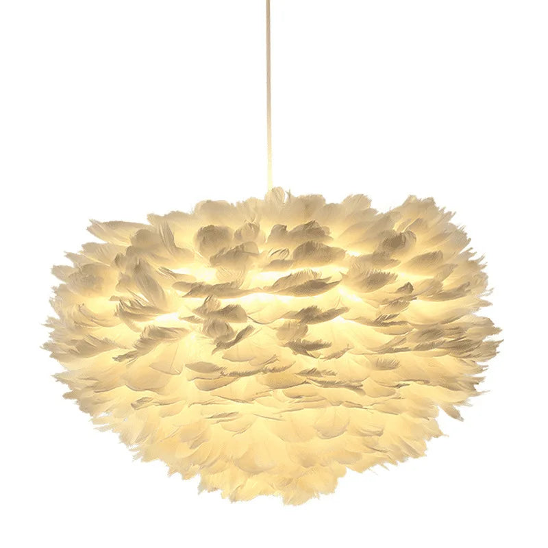 Feather Chandelier Nordic Modern Living Room Bedroom Feather