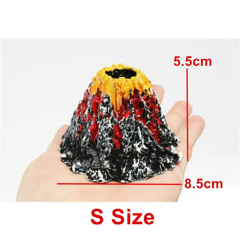 Volcano Stone Aquarium Decoration Fish Tank Bubble Volcano