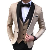 Party Dresses Jacket+Pants+Vest Fashion Suits For Men Slim