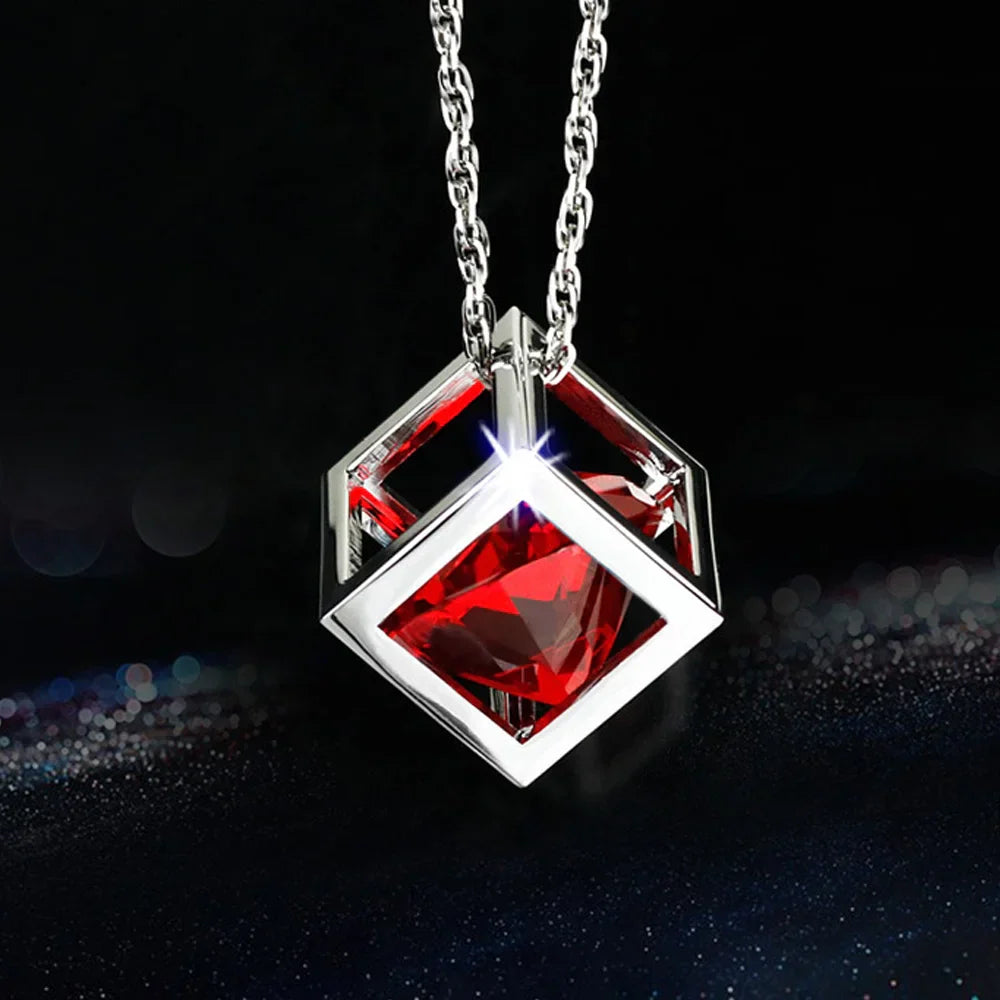 DSYCAR 1Pcs Car Pendant Crystals Cube Car Charms