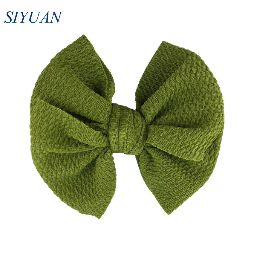 20pcs/lot High Quality 4.5'' Solid Seersucker Waffle Bow