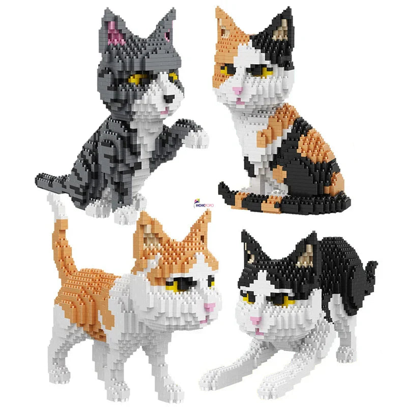 Balody Cat Block Animal World Persian Cat Tabby