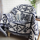 Bohemian Plaid Sofa Blanket Decorative Throw Blanket Knitted