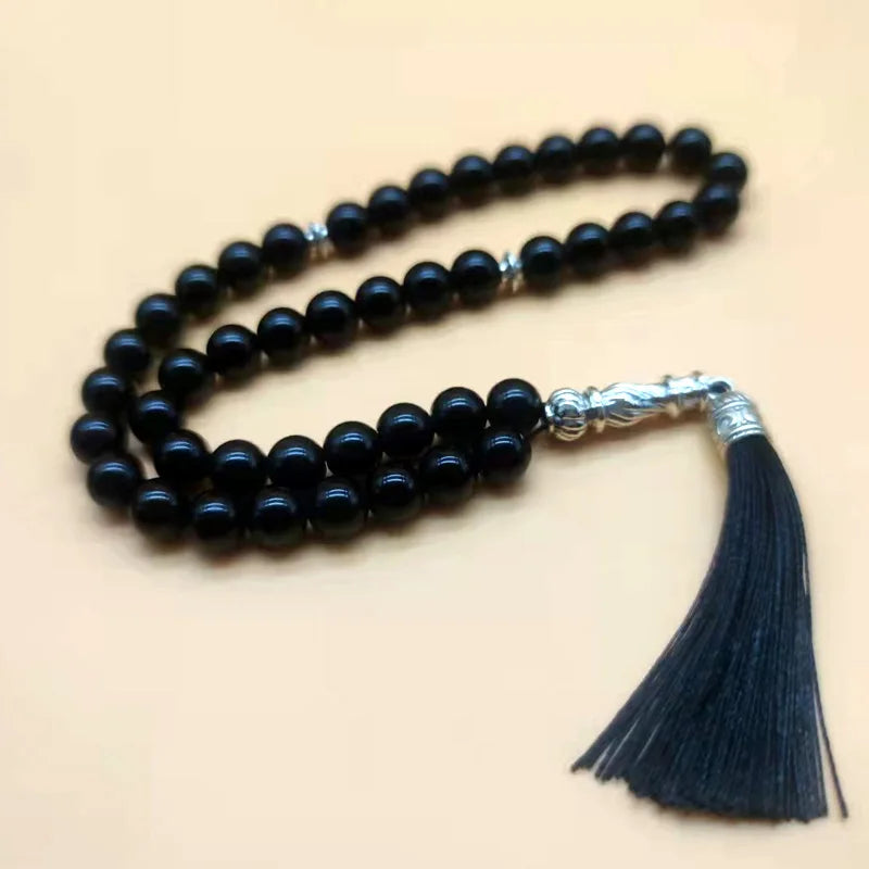 New Stone Tasbih Bracelet 8mm 33 Beads Islamic Muslim Prayer Accessories Tesbih Prayer Beads Misbaha Men’s Gift