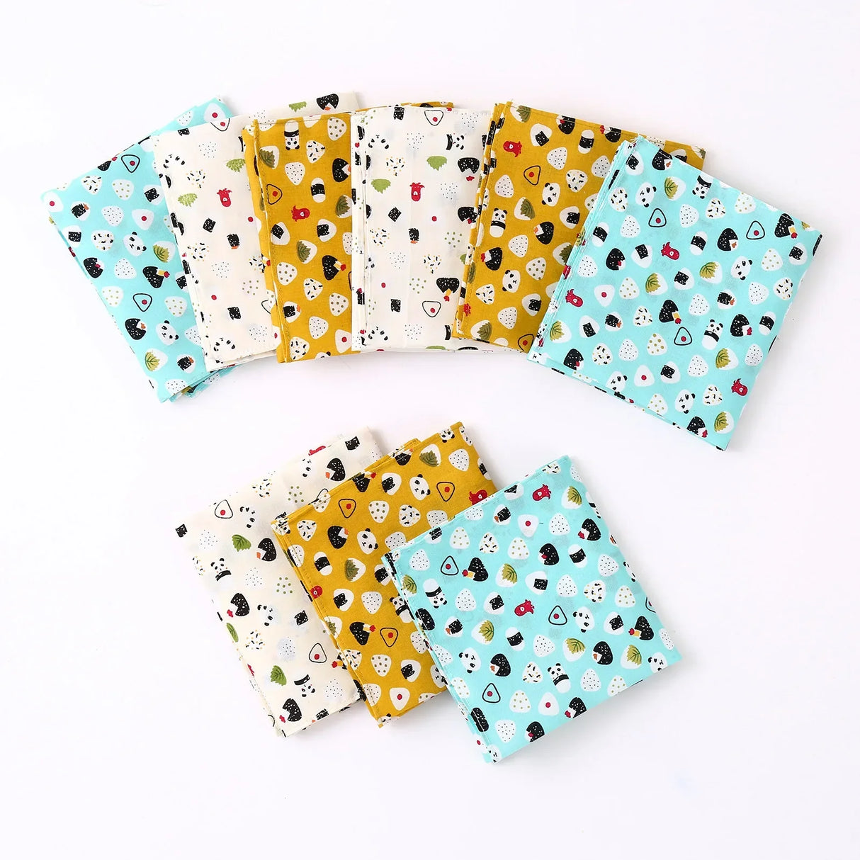 1 Set Women Printed Handkerchief Cotton Scarf For