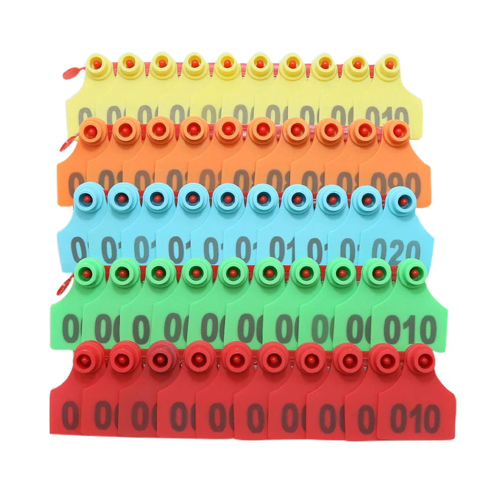 4*5cm Pig Goat Ear Tags NO. 001-100 Animal